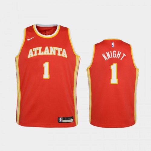 Youth 2020-21 Atlanta Hawks #1 Nathan Knight Red Icon Jersey