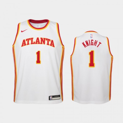 Youth 2020-21 Atlanta Hawks #1 Nathan Knight White Association Jersey