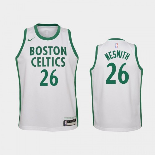Youth 2020-21 Boston Celtics #26 Aaron Nesmith White City Jersey