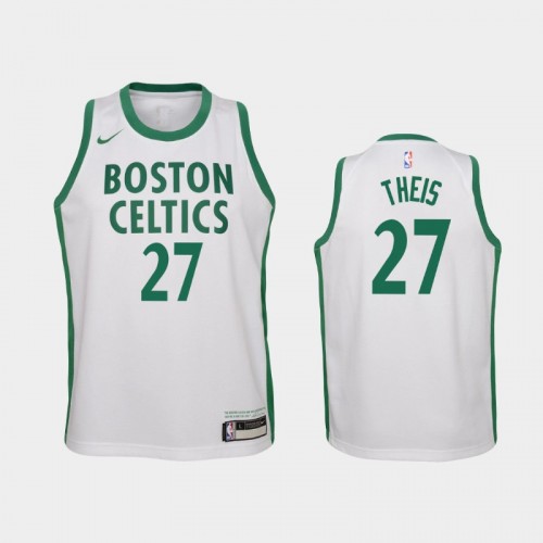 Youth 2020-21 Boston Celtics #27 Daniel Theis White City Jersey