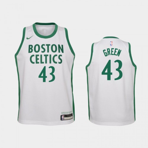 Youth 2020-21 Boston Celtics #43 Javonte Green White City Jersey