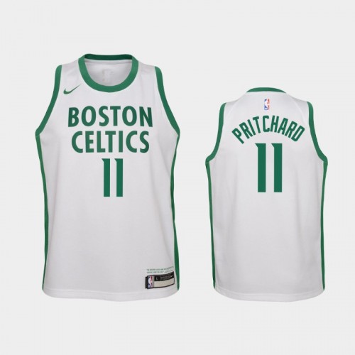 Youth 2020-21 Boston Celtics #11 Payton Pritchard White City Jersey