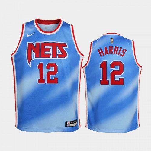 Youth 2020-21 Brooklyn Nets #12 Joe Harris Blue Hardwood Classics Jersey
