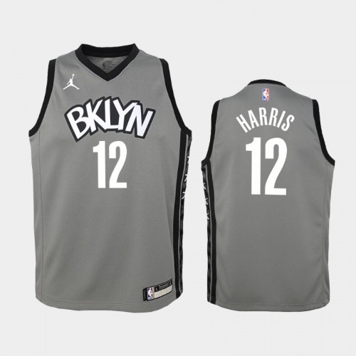 Youth 2020-21 Brooklyn Nets #12 Joe Harris Gray Statement Jersey