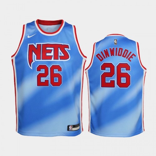 Youth 2020-21 Brooklyn Nets #26 Spencer Dinwiddie Blue Hardwood Classics Jersey