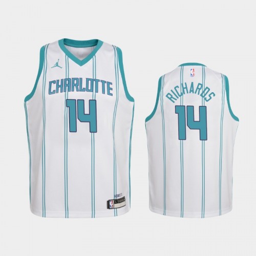 Youth 2020-21 Charlotte Hornets #14 Nick Richards White Association Jersey