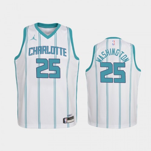 Youth 2020-21 Charlotte Hornets #25 P.J. Washington White Association Jersey