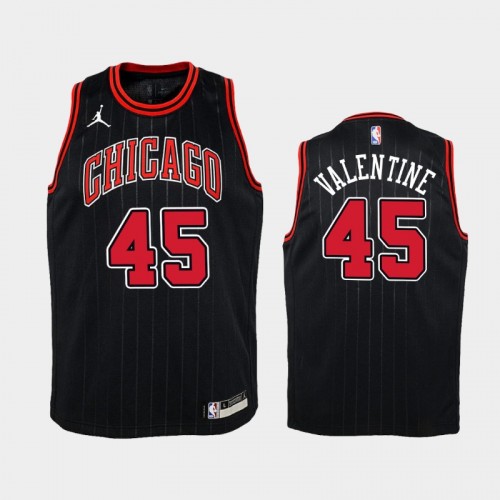 Youth 2020-21 Chicago Bulls #45 Denzel Valentine Black Statement Jersey