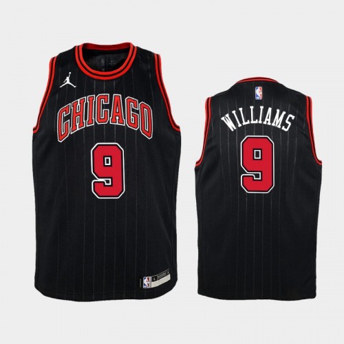 Youth 2020-21 Chicago Bulls #9 Patrick Williams Black Statement Jersey