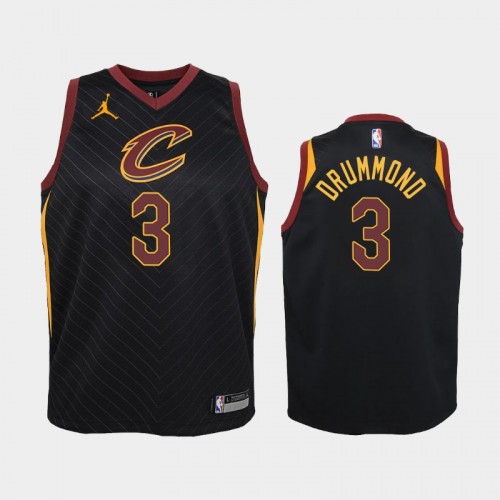 Youth 2020-21 Cleveland Cavaliers #3 Andre Drummond Black Statement Jersey