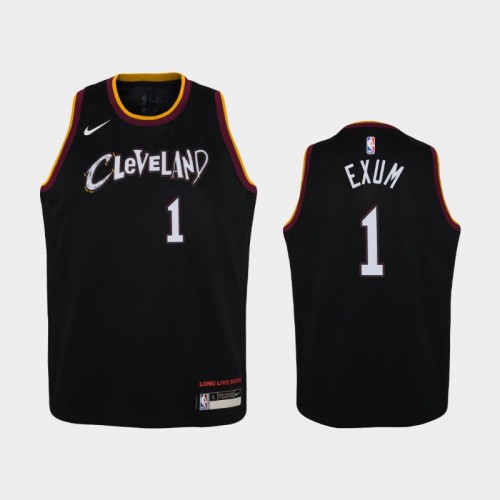 Youth 2020-21 Cleveland Cavaliers #1 Dante Exum Black City Jersey