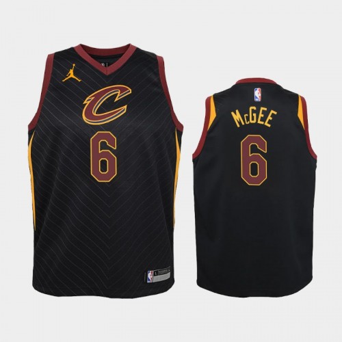 Youth 2020-21 Cleveland Cavaliers #6 JaVale McGee Black Statement Jersey