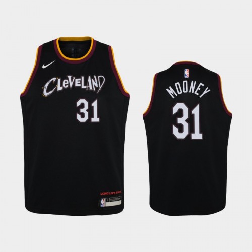 Youth 2020-21 Cleveland Cavaliers #31 Matt Mooney Black City Jersey