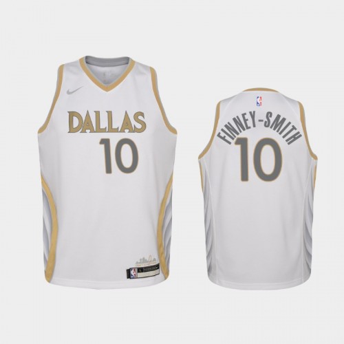 Youth 2020-21 Dallas Mavericks #10 Dorian Finney-Smith White City Jersey