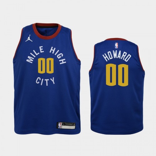 Youth 2020-21 Denver Nuggets #00 Custom Blue Statement Jersey