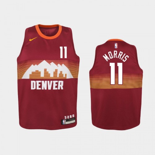 Youth 2020-21 Denver Nuggets #11 Monte Morris Red City Jersey