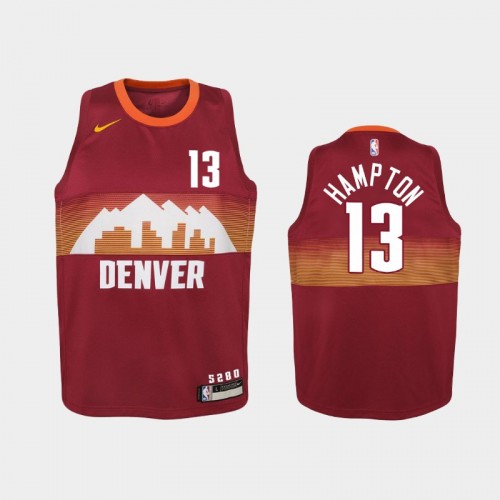 Youth 2020-21 Denver Nuggets #13 R.J. Hampton Red City Jersey
