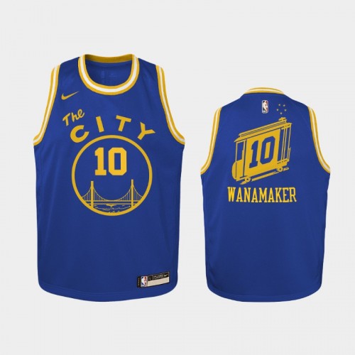 Youth 2020-21 Golden State Warriors #10 Brad Wanamaker Blue Hardwood Classics Jersey