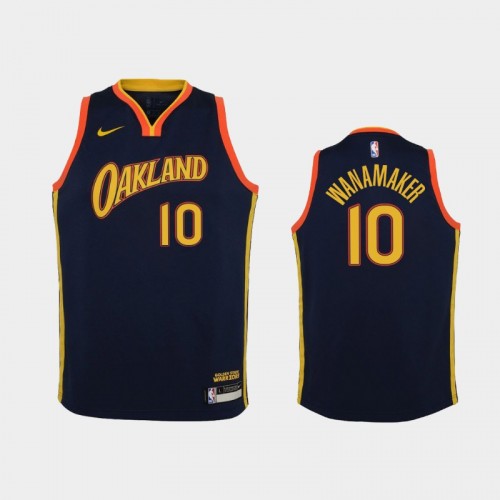 Youth 2020-21 Golden State Warriors #10 Brad Wanamaker Navy City Jersey