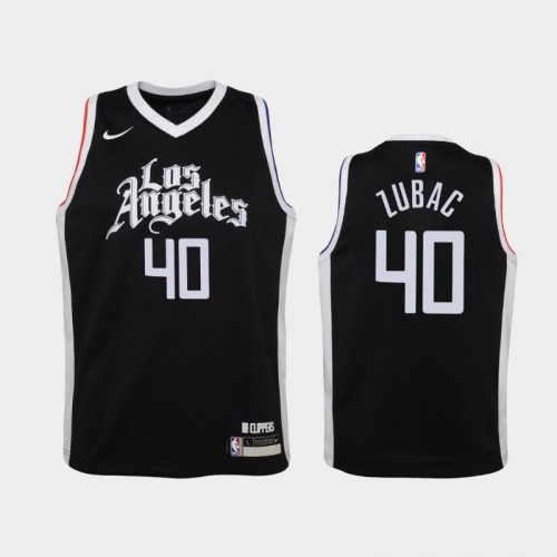 Youth 2020-21 Los Angeles Clippers #40 Ivica Zubac Black City Jersey