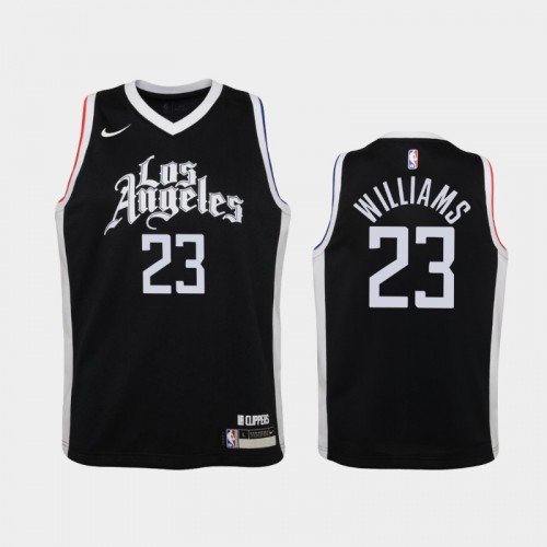 Youth 2020-21 Los Angeles Clippers #23 Lou Williams Black City Jersey