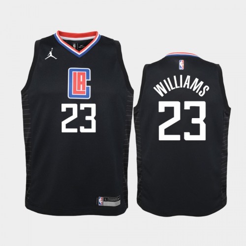 Youth 2020-21 Los Angeles Clippers #23 Lou Williams Black Statement Jordan Brand Jersey