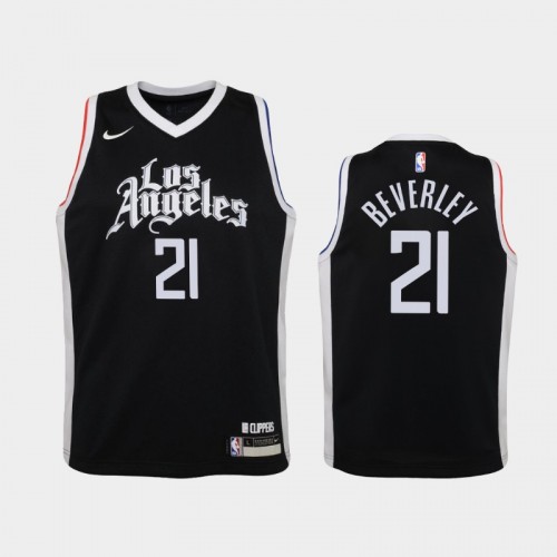Youth 2020-21 Los Angeles Clippers #21 Patrick Beverley Black City Jersey