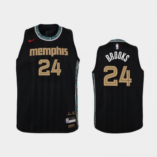 Youth 2020-21 Memphis Grizzlies #24 Dillon Brooks Black City Jersey