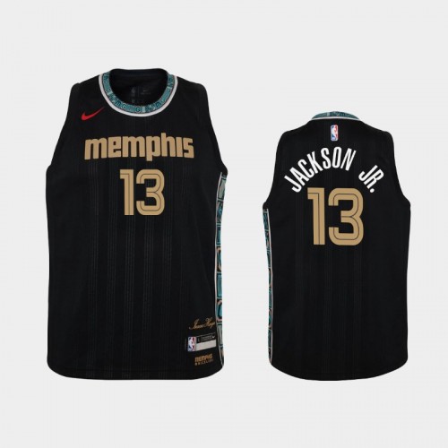 Youth 2020-21 Memphis Grizzlies #13 Jaren Jackson Jr. Black City Jersey