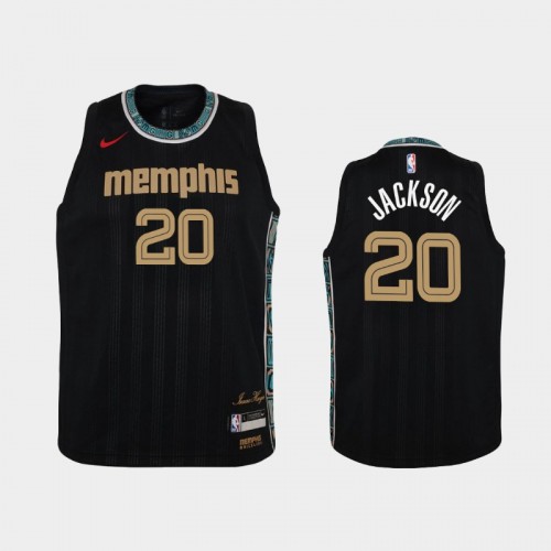 Youth 2020-21 Memphis Grizzlies #20 Josh Jackson Black City Jersey