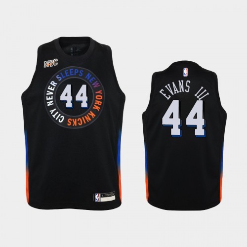 Youth 2020-21 New York Knicks #44 Jacob Evans III Black City Jersey