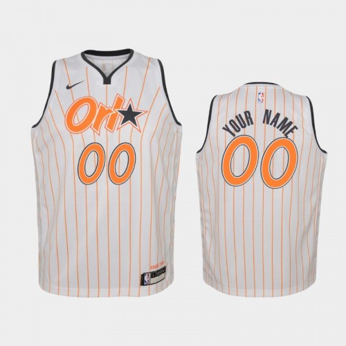 Youth 2020-21 Orlando Magic #00 Custom White City Jersey