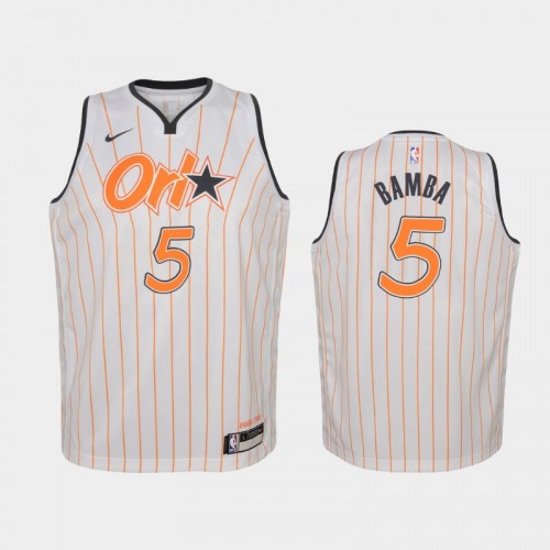 Youth 2020-21 Orlando Magic #5 Mo Bamba White City Jersey