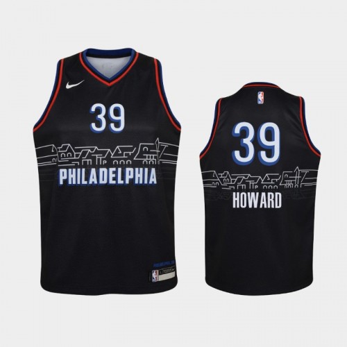 Youth 2020-21 Philadelphia 76ers #39 Dwight Howard Black City Jersey
