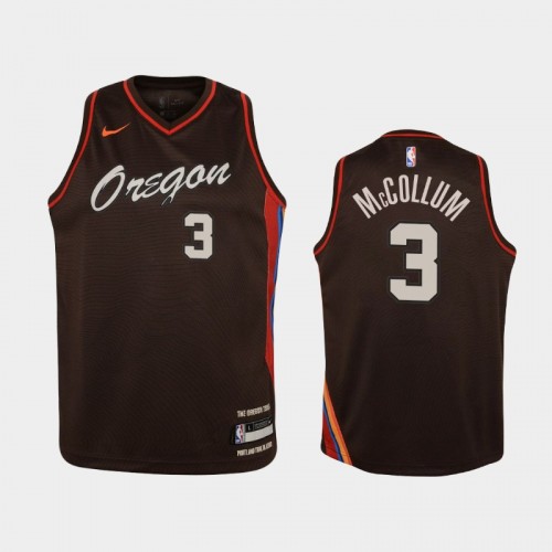 Youth 2020-21 Portland Trail Blazers #3 C.J. McCollum Chocolate City Jersey