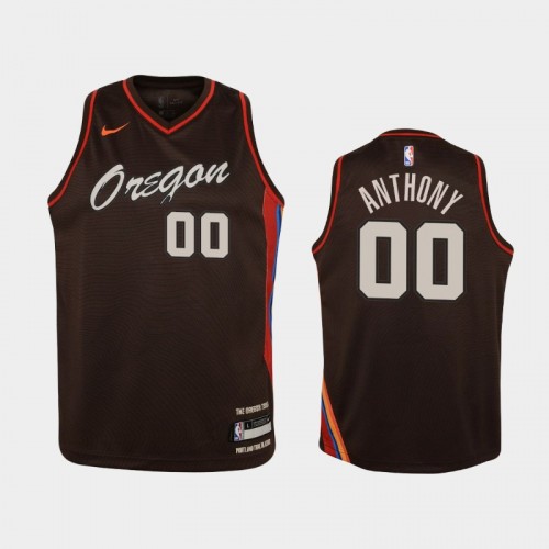 Youth 2020-21 Portland Trail Blazers #00 Carmelo Anthony Chocolate City Jersey