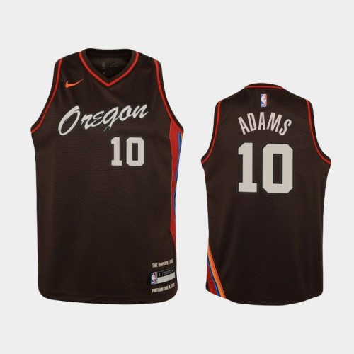 Youth 2020-21 Portland Trail Blazers #10 Jaylen Adams Chocolate City Jersey