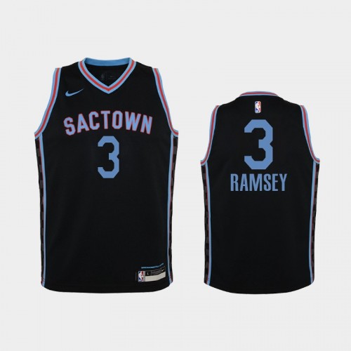 Youth 2020-21 Sacramento Kings #3 Jahmi'us Ramsey Black City Jersey