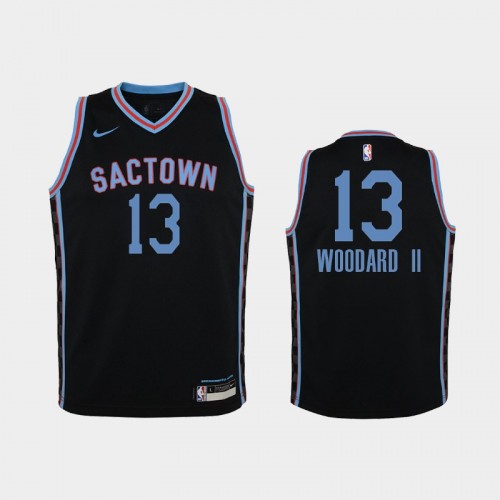 Youth 2020-21 Sacramento Kings #13 Robert Woodard II Black City Jersey