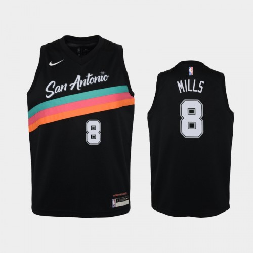 Youth 2020-21 San Antonio Spurs #8 Patty Mills Black City Jersey