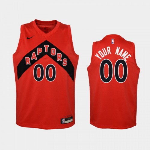 Youth 2020-21 Toronto Raptors #00 Custom Red Icon Jersey