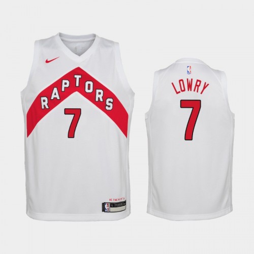 Youth 2020-21 Toronto Raptors #7 Kyle Lowry White Association Jersey