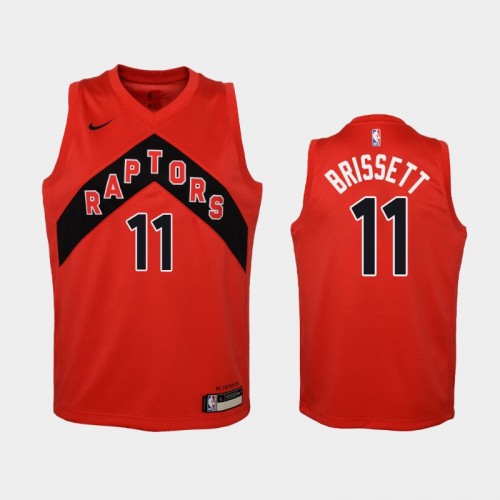 Youth 2020-21 Toronto Raptors #11 Oshae Brissett Red Icon Jersey