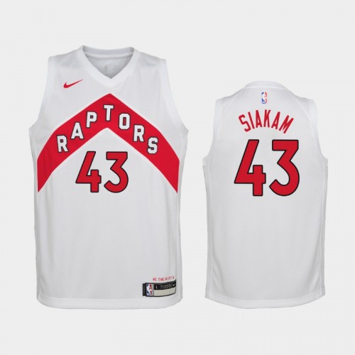 Youth 2020-21 Toronto Raptors #43 Pascal Siakam White Association Jersey