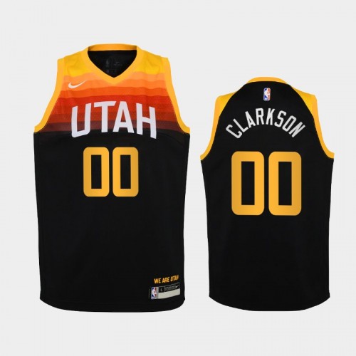 Youth 2020-21 Utah Jazz #00 Jordan Clarkson Black City Jersey