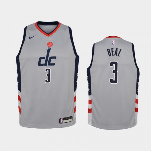 Youth 2020-21 Washington Wizards #3 Bradley Beal Gray City Jersey