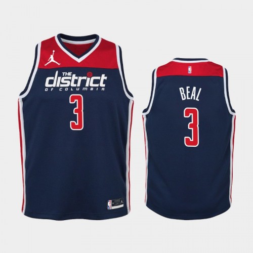 Youth 2020-21 Washington Wizards #3 Bradley Beal Navy Statement Jordan Brand Jersey