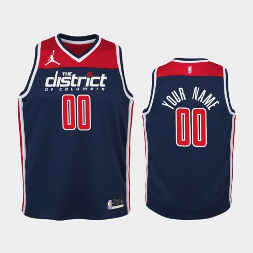 Youth 2020-21 Washington Wizards #00 Custom Navy Statement Jordan Brand Jersey