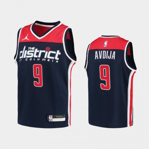 Youth 2020-21 Washington Wizards #9 Deni Avdija Navy Statement Jumpman Jersey