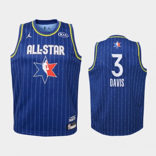 Youth 2020 NBA All-Star Game Los Angeles Lakers #3 Anthony Davis Western Conference Jersey - Blue